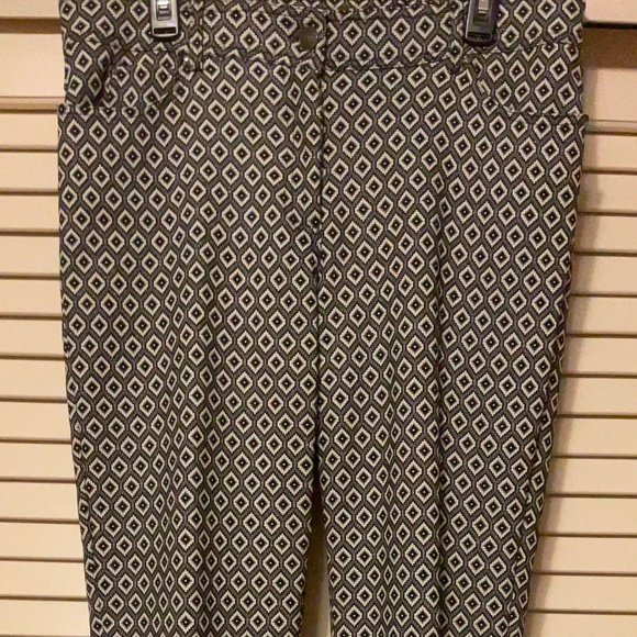 Woman Stretch Pants Black/white Light Silver Metallic  Size US 16 - Picture 6 of 9